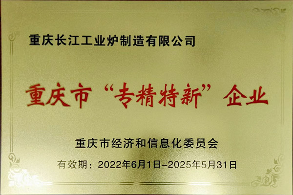 Our company has been awarded the title of "Specialized, Refined, and New" Enterprise in Chongqing