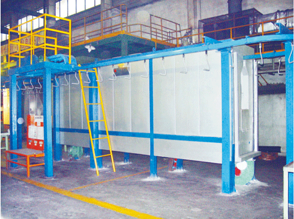Chain conveyor sand core continuous drying line