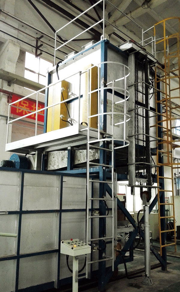 Electric heating vertical aluminum alloy solid melting furnace