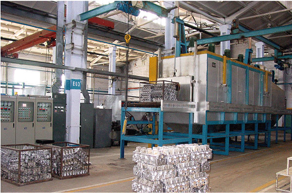 Roller type aluminum alloy desanding line