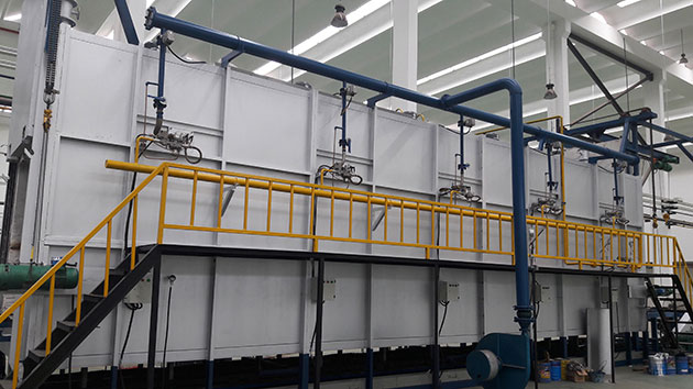 Roller bottom aluminum alloy heat treatment production line