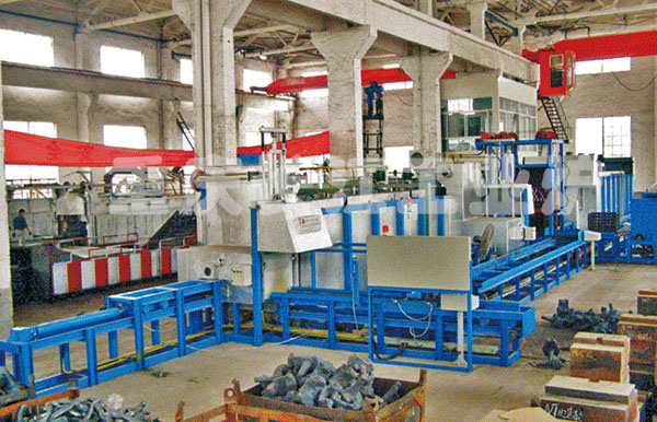 Pushing disc type automatic line with protective atmosphere adjustment