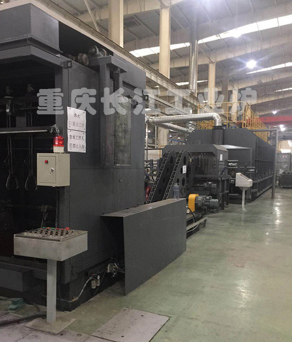 Automatic production of heat treatment for gas heated car stabilizer bars
