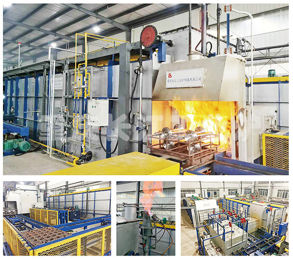 Pushing disc carburizing (quenching and tempering) heat treatment automatic line