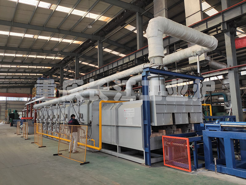 Pushboat type gas heated automatic quenching and tempering production line for automotive axles